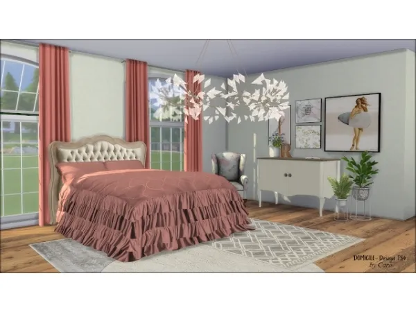 Mix domicile design OCTOBER NIGHTS BEDCOVER PILLOWS CABINET FERN R SCULPTURE - The Sims 4 Custom Content