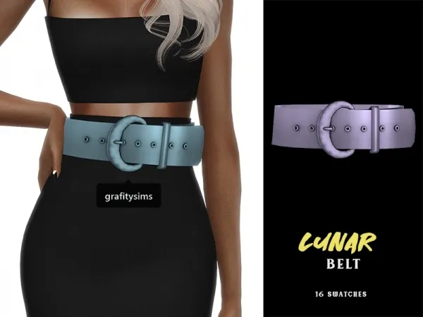 Alpha Lunar ACC Belt by grafity-cc - The Sims 4 custom content