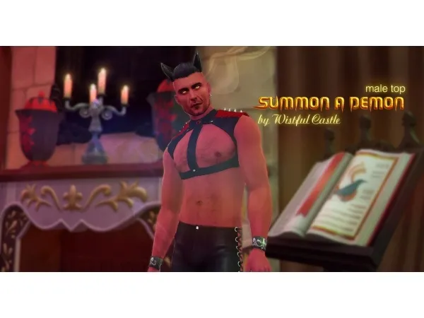 Maxis Match Summon a demon (male top) by simsfinds - The Sims 4 Custom Content