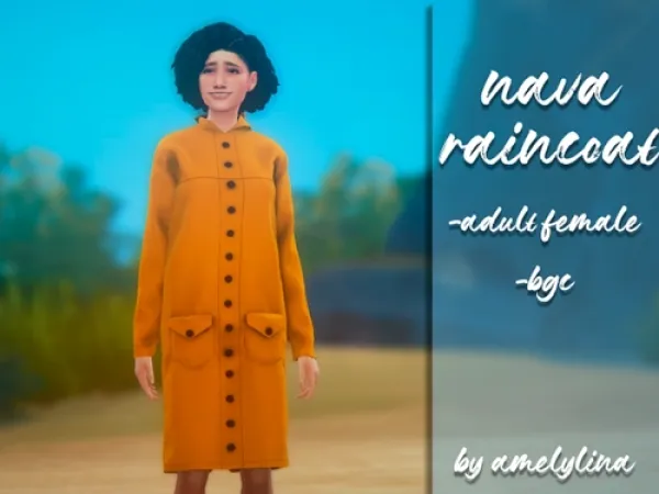 Mix Nava raincoat by amelylina - The Sims 4 Custom Content