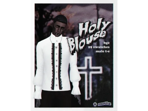Maxis Match mothz holy blouse - The Sims 4 Custom Content