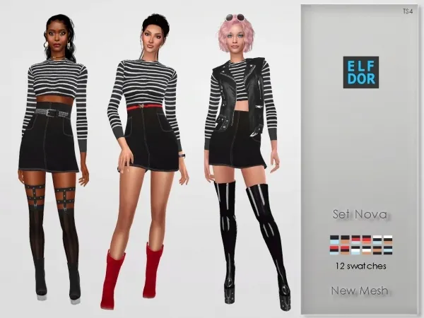 Maxis Match Set Nova by elfdor - The Sims 4 custom content