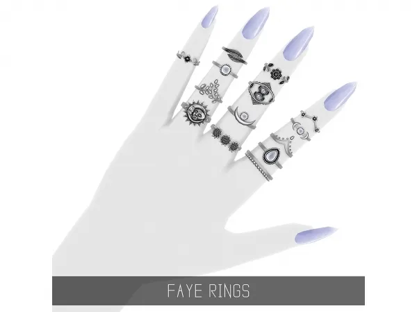 Alpha FATE RINGS by simsfinds - The Sims 4 Custom Content