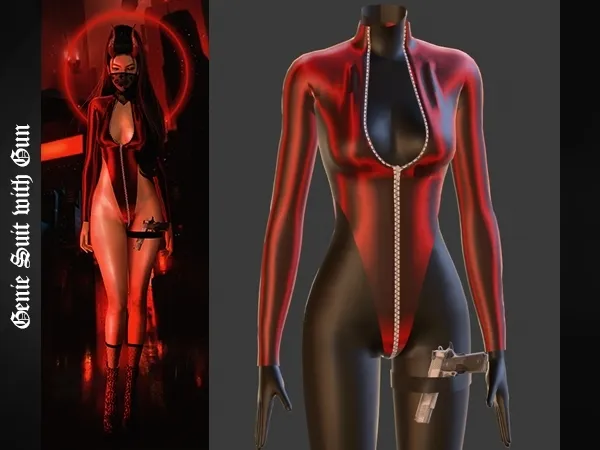 Alpha SlayClassy 108Halloween Genie Outfit - The Sims 4 Custom Content