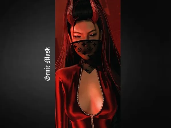 Alpha SlayClassy 108Halloween Genie Mask by slayclassy - The Sims 4 Custom Content