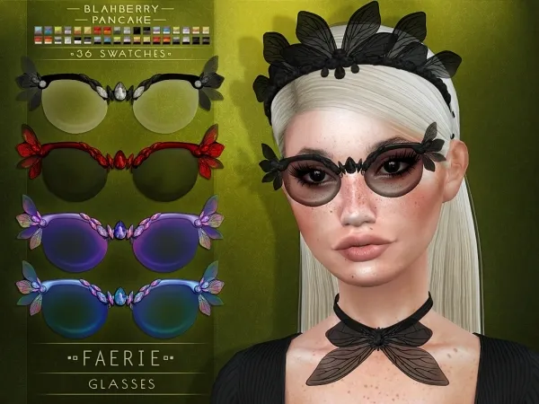Alpha Blahberry Pancake Faerie Glasses by blahberry-pancake - The Sims 4 Custom Content
