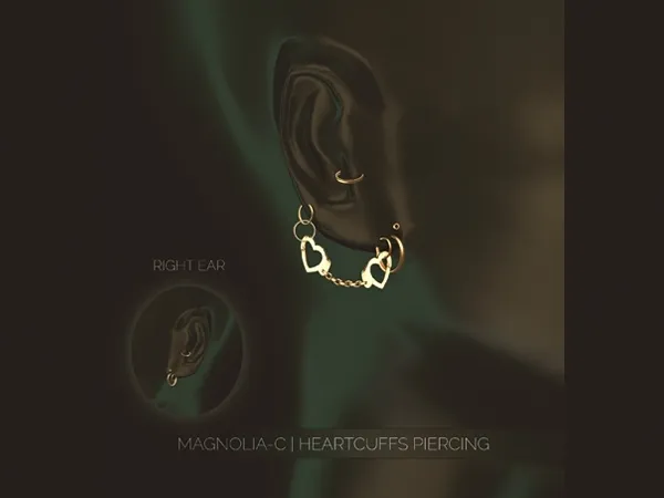 Alpha Magnolia C Heartcuffs Piercing by magnolia-c - The Sims 4 Custom Content