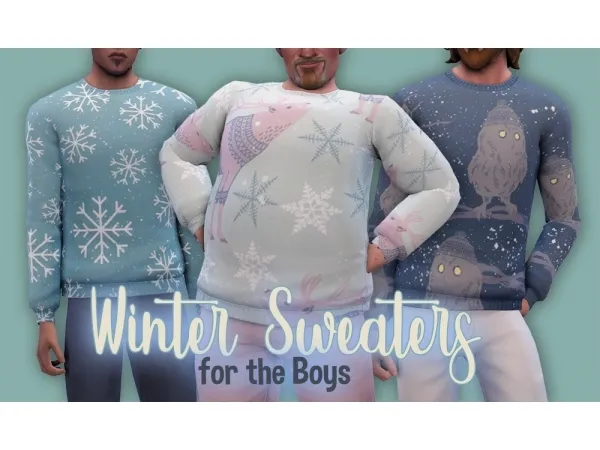 Maxis Match missrubybird Winter Sweater for the Boys by simsfinds - The Sims 4 Custom Content