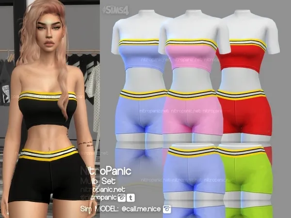 Alpha Muib Sport Set (BOTTOM) by nitropanic - The Sims 4 Custom Content