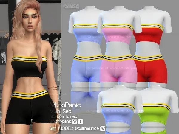 Alpha Muib Sport Set (TOP) - The Sims 4 Custom Content