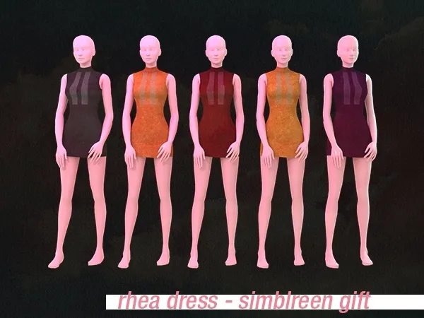 Alpha rhea dress ( ) by daisypixels - The Sims 4 Custom Content