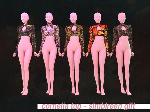 Alpha Cornelia Top ( ) by daisypixels - The Sims 4 Custom Content