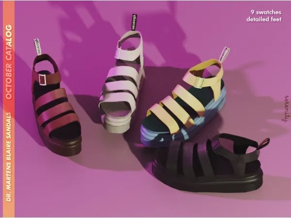 Alpha Dr Martens Blaire Sandals by serenity-cc - The Sims 4 Custom Content