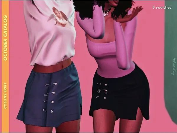 Mix Collins Skirt by serenity-cc - The Sims 4 Custom Content