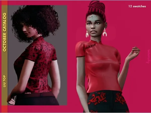 Alpha Liu Top by serenity-cc - The Sims 4 Custom Content