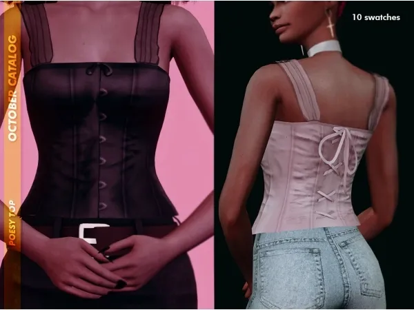 Mix Poesy Top by serenity-cc - The Sims 4 Custom Content