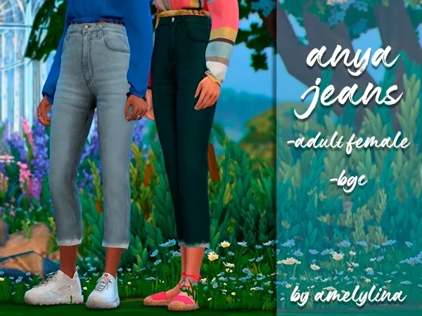 Maxis Match Anya jeans by amelylina - The Sims 4 Custom Content