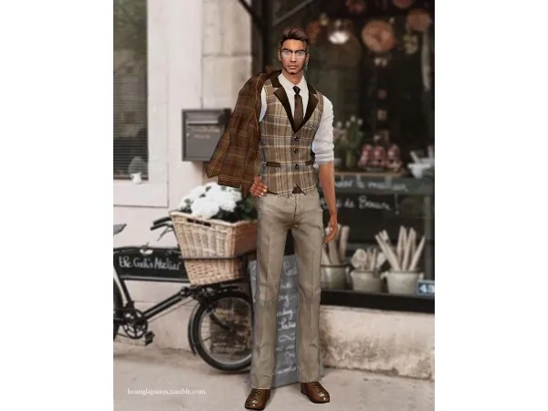 Alpha Professor Suit by HoangLapSims - The Sims 4 Custom Content