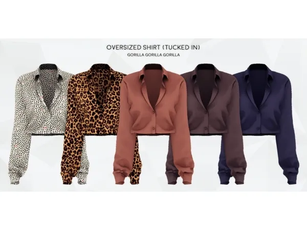 Alpha gorillax3 Oversized Shirt AF (Tucked in) Basic Skirt - The Sims 4 Custom Content