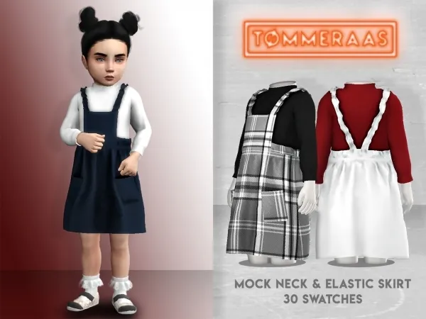Alpha TØMMERAAS Mock Neck Top Elastic Skirt (8) - The Sims 4 Custom Content