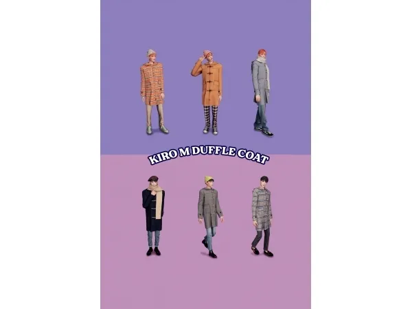 Alpha Kiro_M Duffle coat by simsfinds - The Sims 4 Custom Content