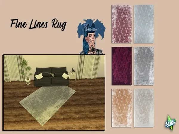 Maxis Match Fine Line Rug - The Sims 4 Custom Content