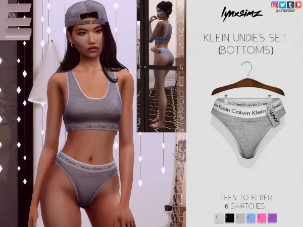 Alpha lynxsimz klein underwear set (BOTTOMS) by lynxsimz - The Sims 4 Custom Content