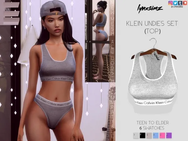 Alpha lynxsimz klein underwear set (TOP) by lynxsimz - The Sims 4 Custom Content