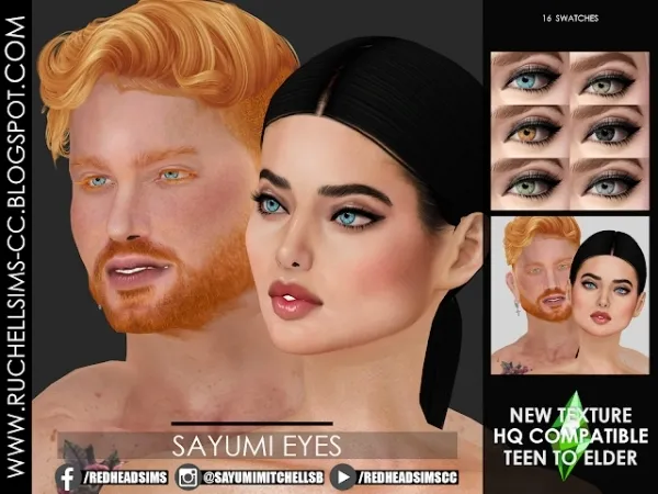 Alpha SAYUMI EYES by ruchellsims - The Sims 4 Custom Content