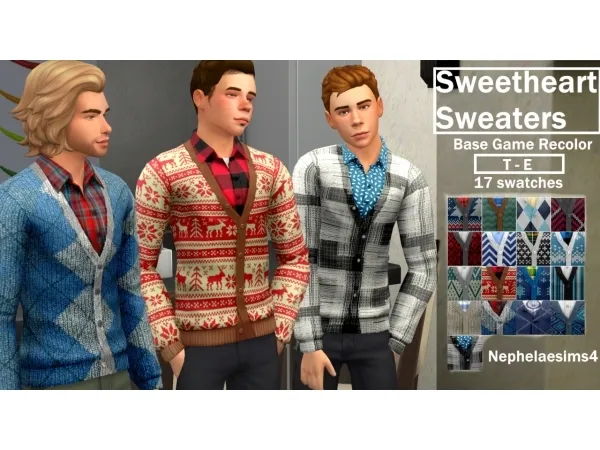 Maxis Match Sweetheart sweaters - The Sims 4 Custom Content