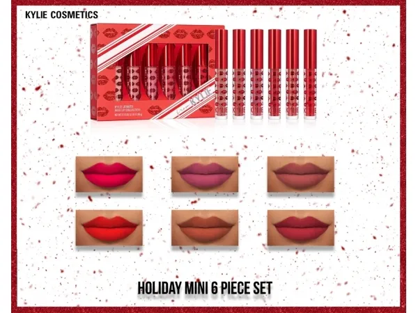 Alpha KYLIE COSMETICS HOLIDAY 2019 MATTES by fifthscreations - The Sims 4 Custom Content