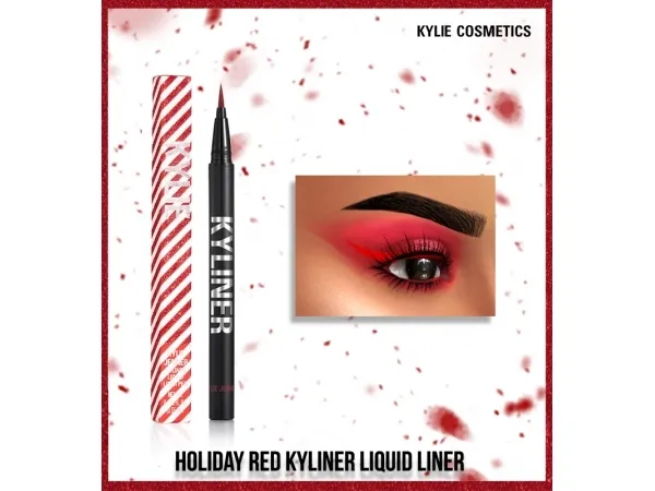 Alpha KYLIE COSMETICS HOLIDAY 2019 LINER by fifthscreations - The Sims 4 Custom Content