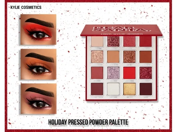Alpha KYLIE COSMETICS HOLIDAY 2019 PALETTE by fifthscreations - The Sims 4 Custom Content