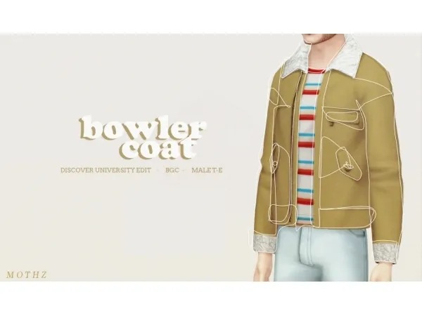 Maxis Match bowler coat by simsfinds - The Sims 4 Custom Content