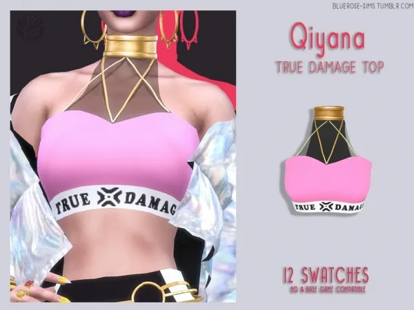 Alpha Qiyana True Damage Top BRsims by bluerose-sims - The Sims 4 Custom Content