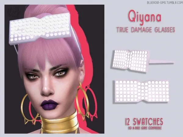 Alpha Qiyana True Damage Glasses BRsims - The Sims 4 Custom Content