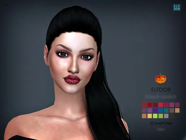 Maxis Match Sequin Lipstick by elfdor - The Sims 4 Custom Content