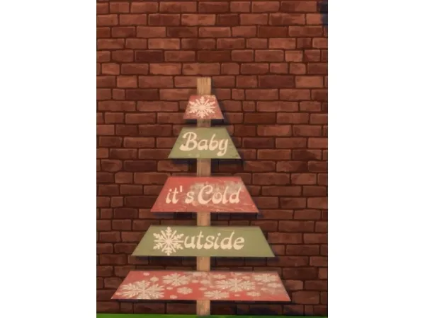 Alpha Day 1 of Holiday Gifts pallet tree by simsfinds - The Sims 4 Custom Content