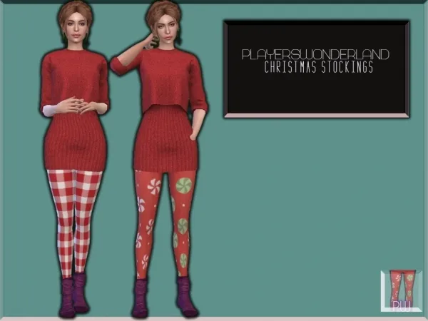 Alpha pw creations Christmas Stockings by simsfinds - The Sims 4 Custom Content