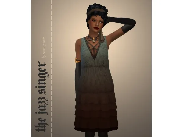 Alpha CAS: the jazz singer Pixels by simsfinds - The Sims 4 custom content