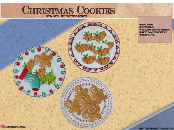 Alpha Christmas Cookies by simtographies - The Sims 4 Custom Content