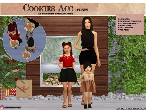 Alpha Cookies Acc Poses by simtographies - The Sims 4 Custom Content