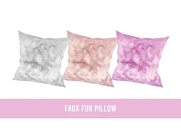 Alpha Faux Fur Pillow by frostsims - The Sims 4 Custom Content