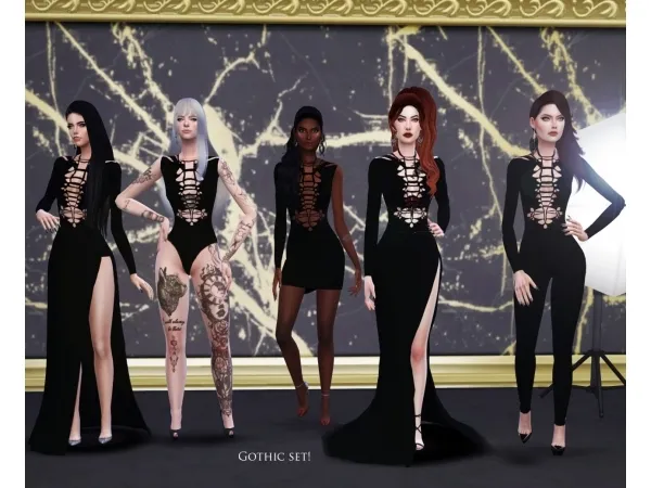 Alpha Gothic Set - The Sims 4 Custom Content