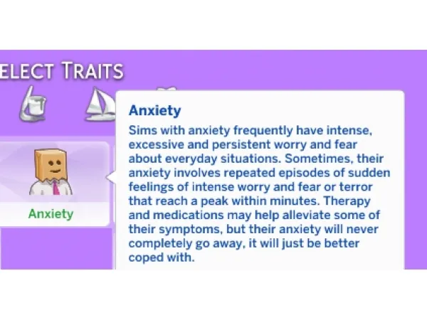 Alpha Anxiety Trait by simsfinds - The Sims 4 Custom Content