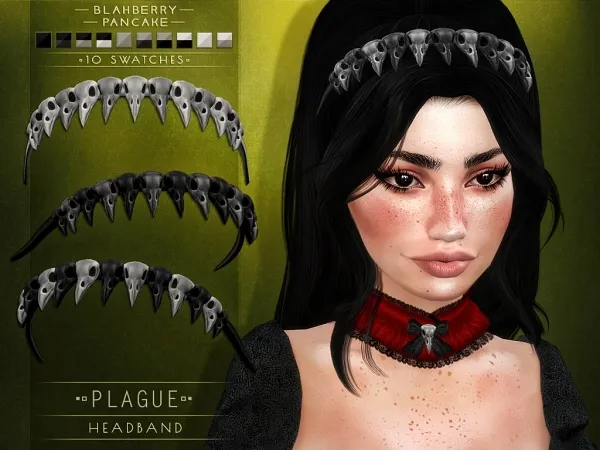 Alpha Blahberry Pancake Plague Headband by blahberry-pancake - The Sims 4 Custom Content