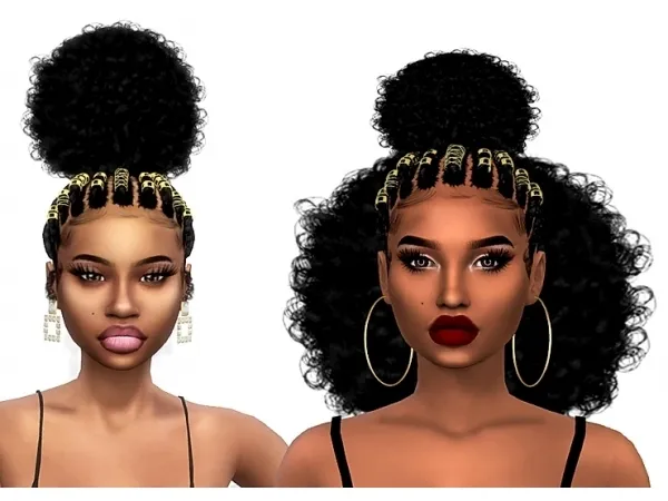 Alpha ALICIA HAIR XxBlacksims by simsfinds - The Sims 4 Custom Content