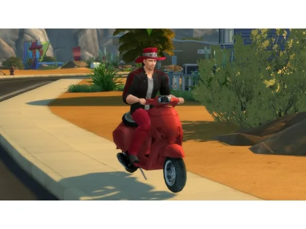Alpha Basegame rideable scooter vehicle by simsfinds - The Sims 4 Custom Content