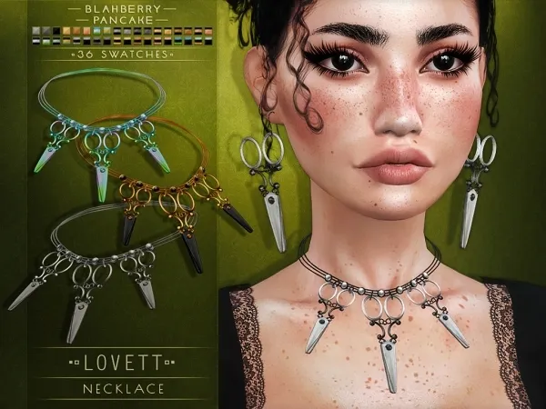 Alpha Blahberry Pancake Lovett Necklace by blahberry-pancake - The Sims 4 Custom Content