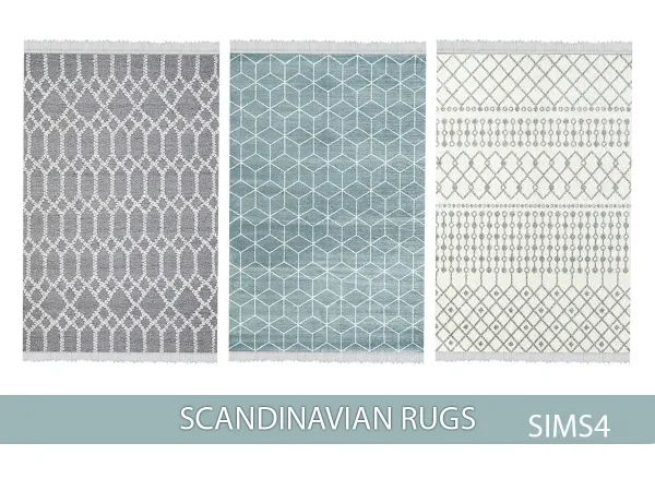 Alpha Scandinavian rugs sims4 - The Sims 4 Custom Content